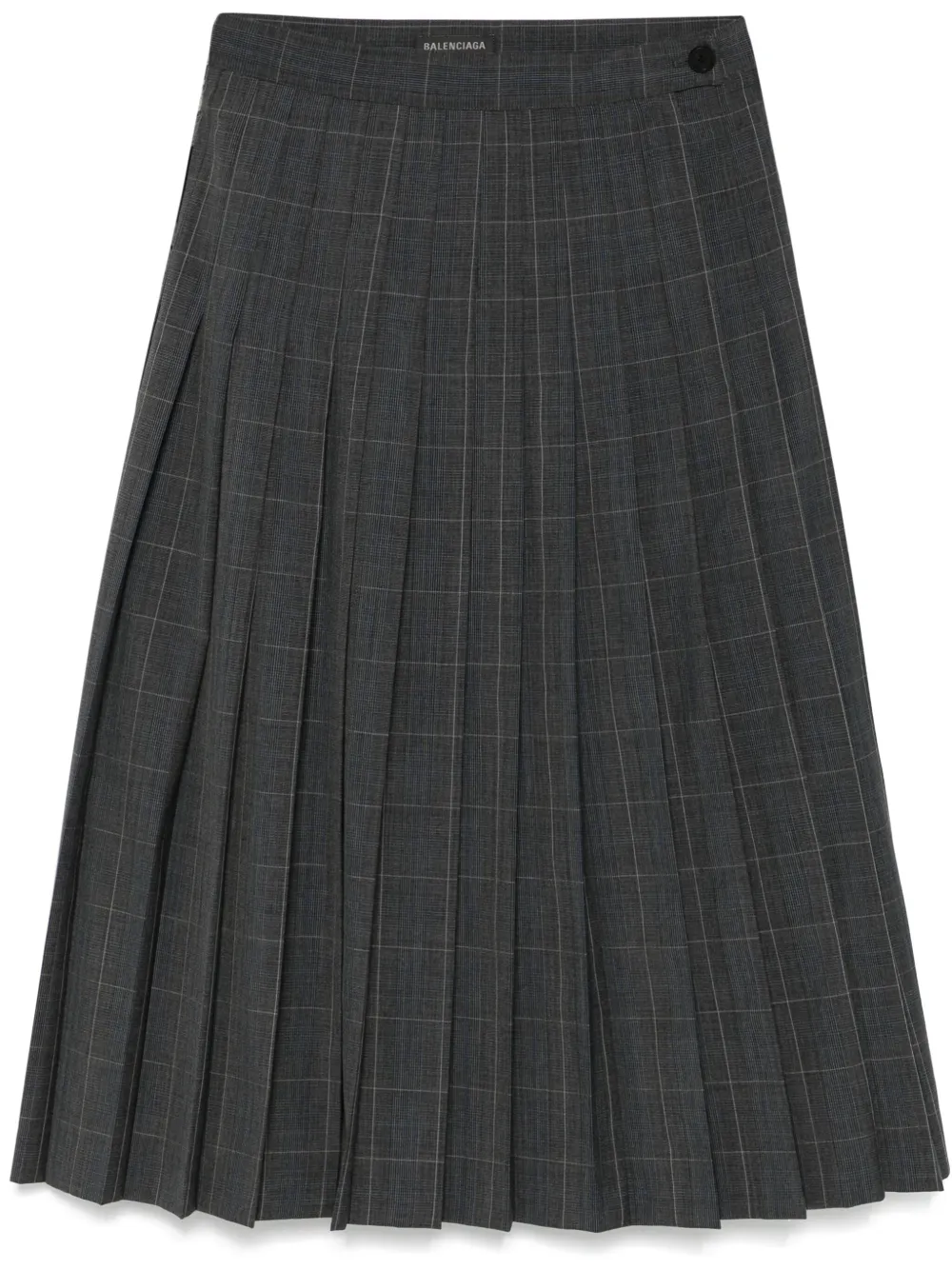 Balenciaga falda midi a cuadros | gris | Image 1