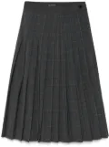 Balenciaga checked midi skirt - Grey