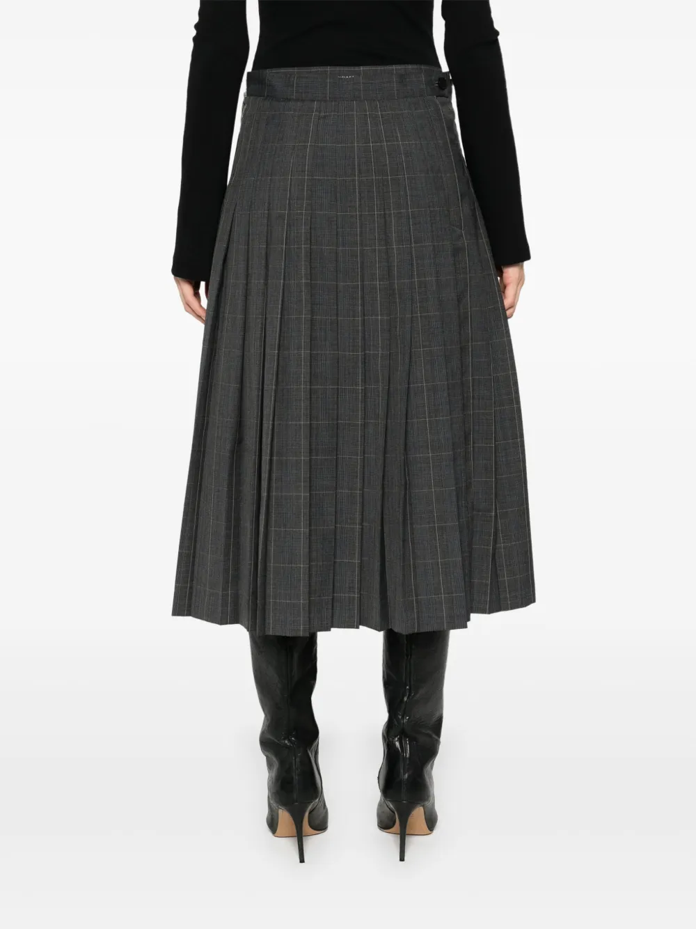 Balenciaga Geruite midi-rok Grijs