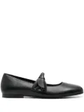 GIABORGHINI leather ballerina shoes - Black