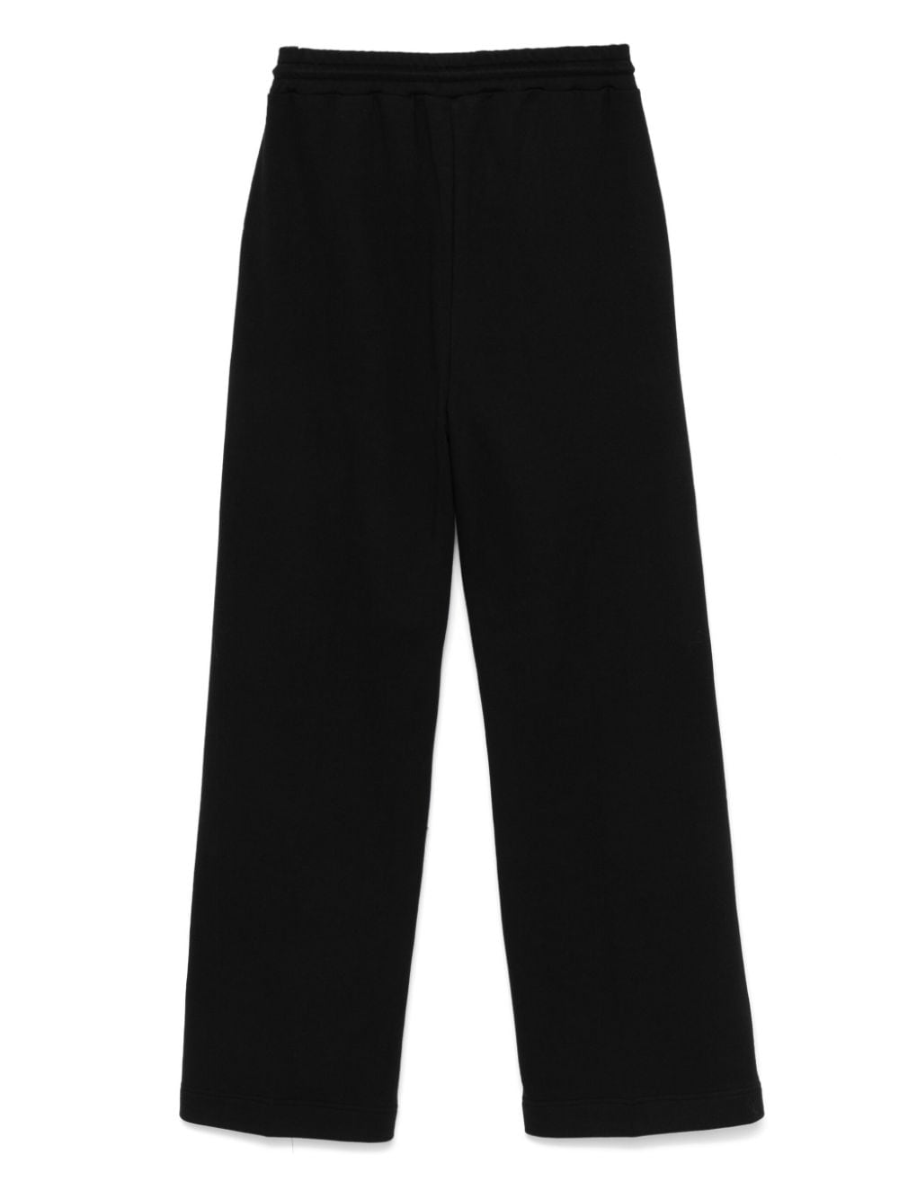 Shop Msgm Wide-leg Track Pants In Black