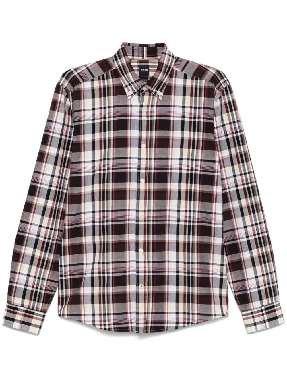 Shop Hugo Boss Plaid-check Shirt In Red