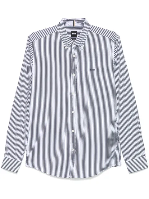 BOSS logo-embroidered shirt