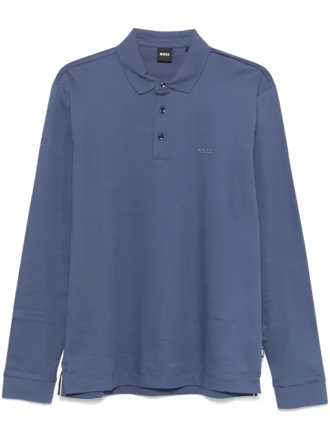 BOSS playera tipo polo con logo bordado