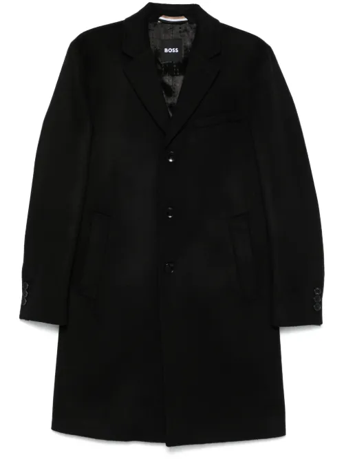BOSS manteau en feutre - Noir - BOSS - Modalova