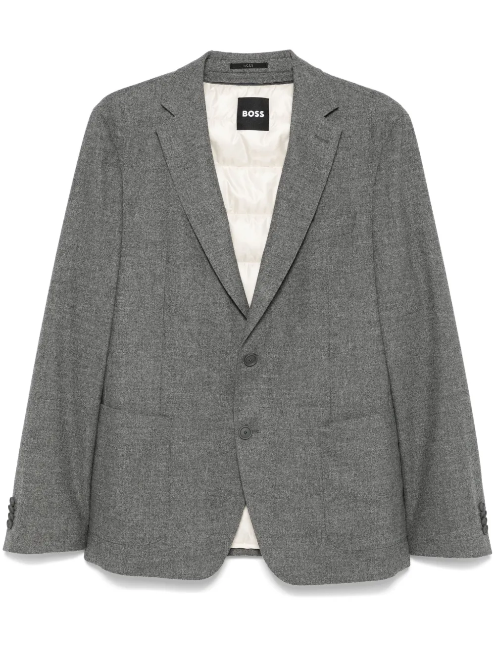 BOSS Blazer met afneembare voering Grijs