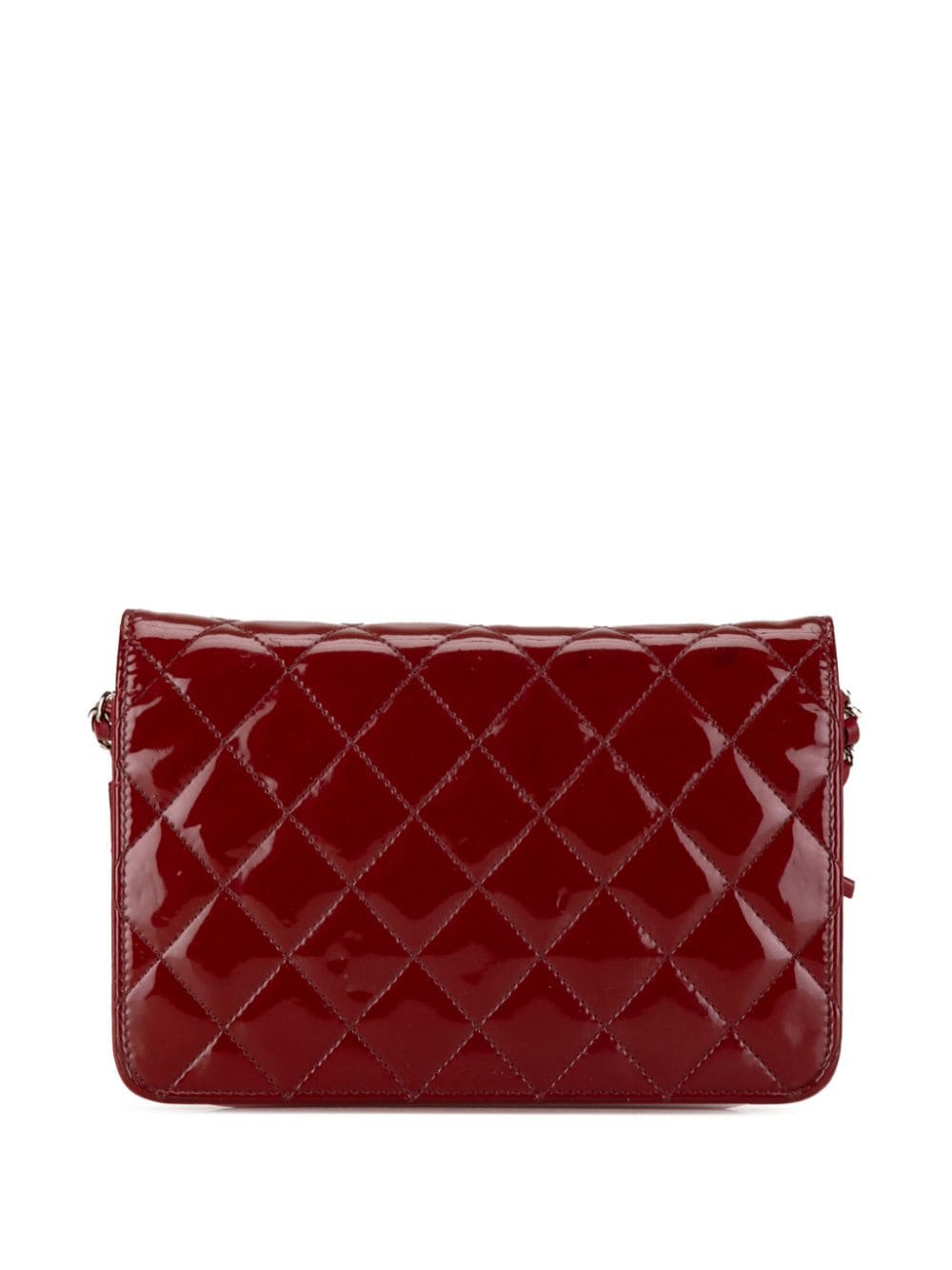 CHANEL Pre-Owned 2011 Patent Brilliant Wallet On Chain crossbody bag - Rood