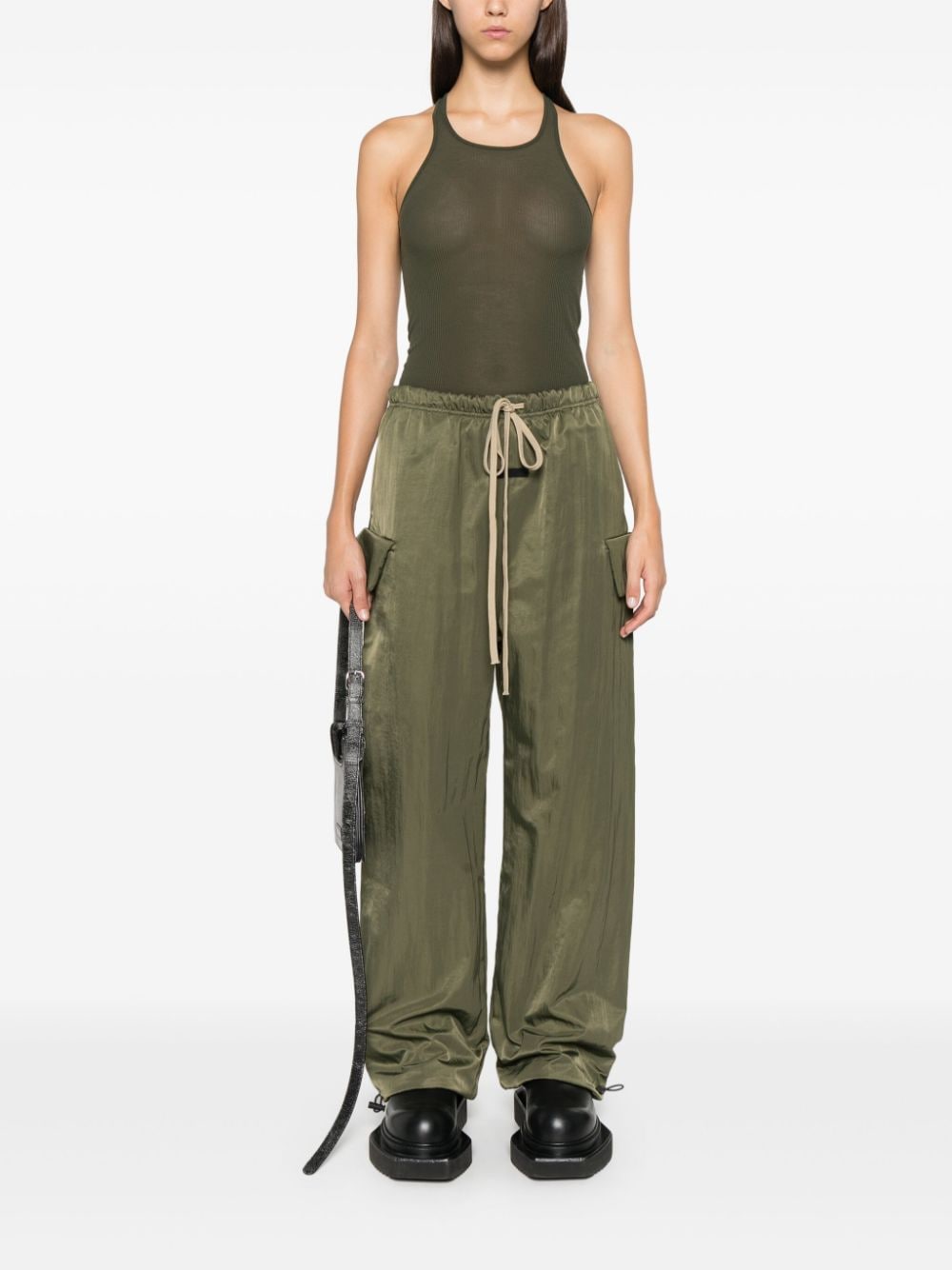 FEAR OF GOD ESSENTIALS Broek met trekkoordtaille - Groen