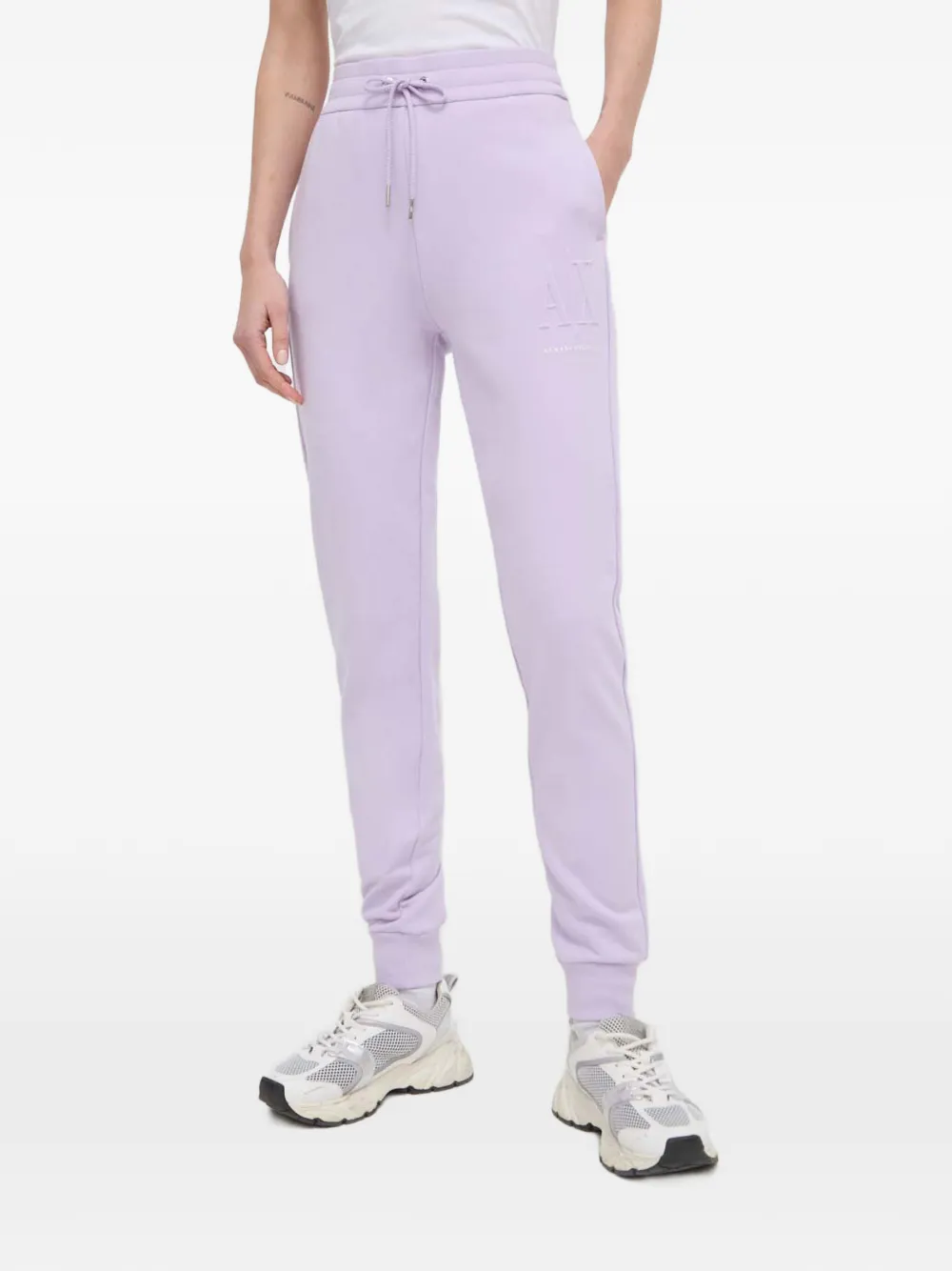 Armani Exchange drawstring logo trousers - Viola