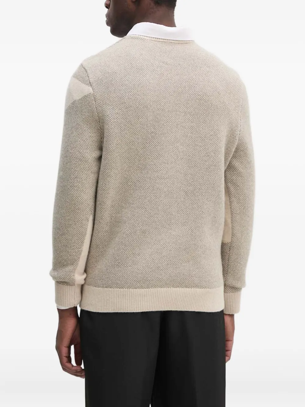 Armani Exchange Logo-panelled Sweater In Multi