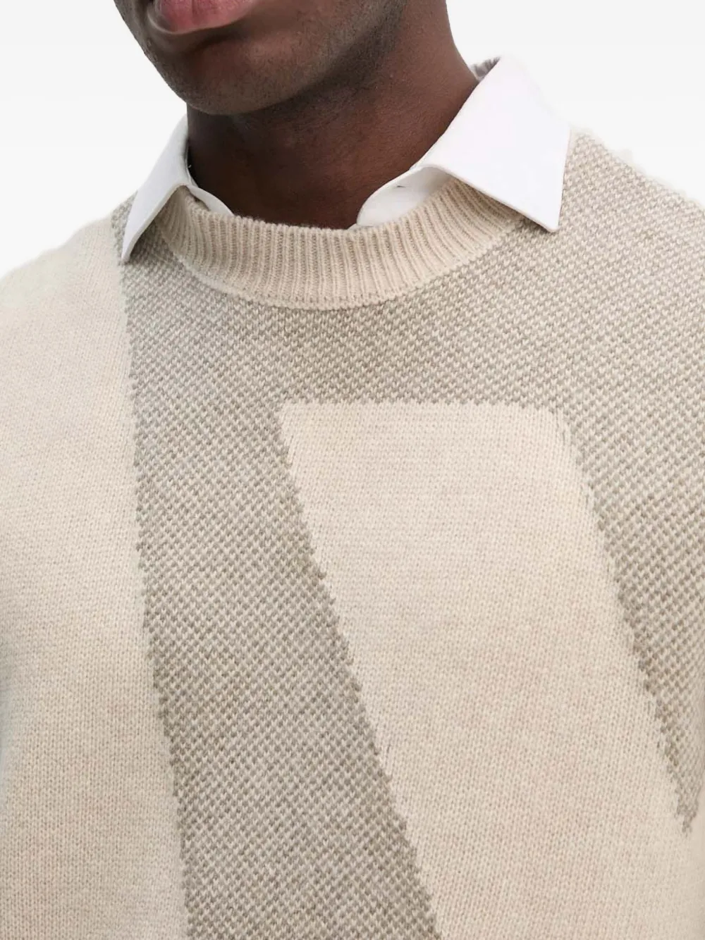 Armani Exchange Logo-panelled Sweater In Multi