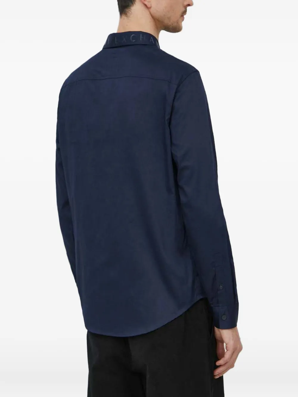 Armani Exchange Overhemd met logo Blauw