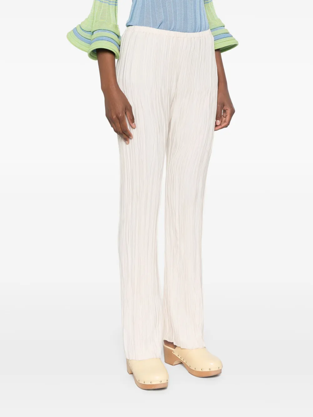 Forte Geplooide broek Beige