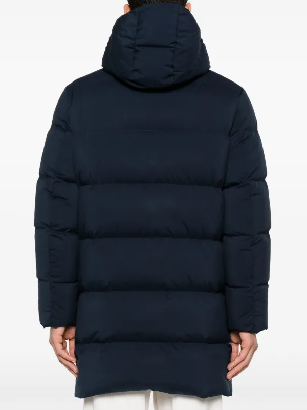 Fay フーデッド ダウンコート | ブルー | FARFETCH JP