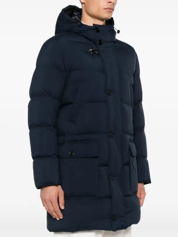 Fay／ダウンコート Fay フーデッド ダウンコート | ブルー | FARFETCH JP