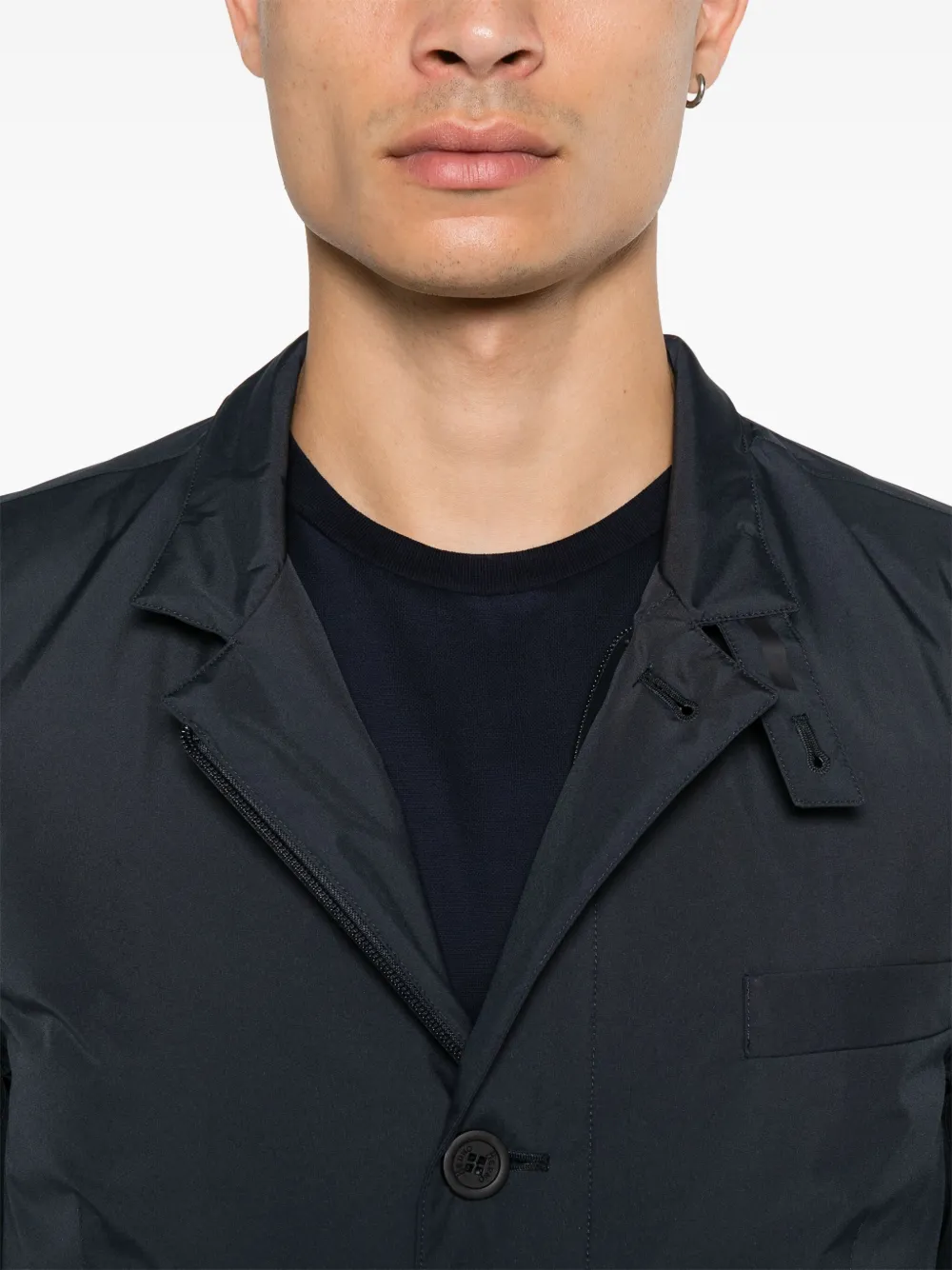 Herno High-neck Padded Jacket In Blue