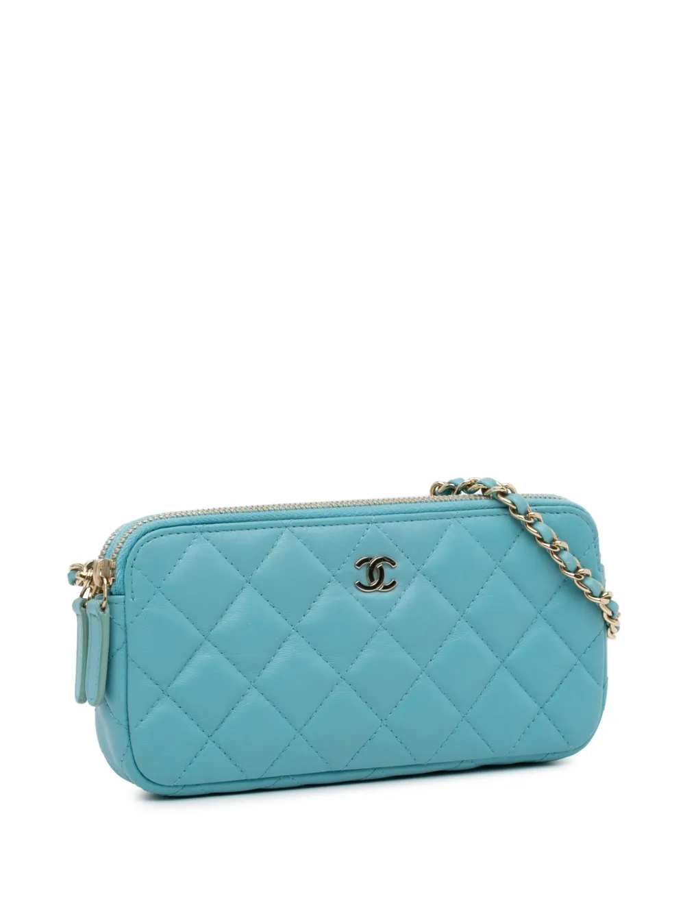 Chanel zip purse top