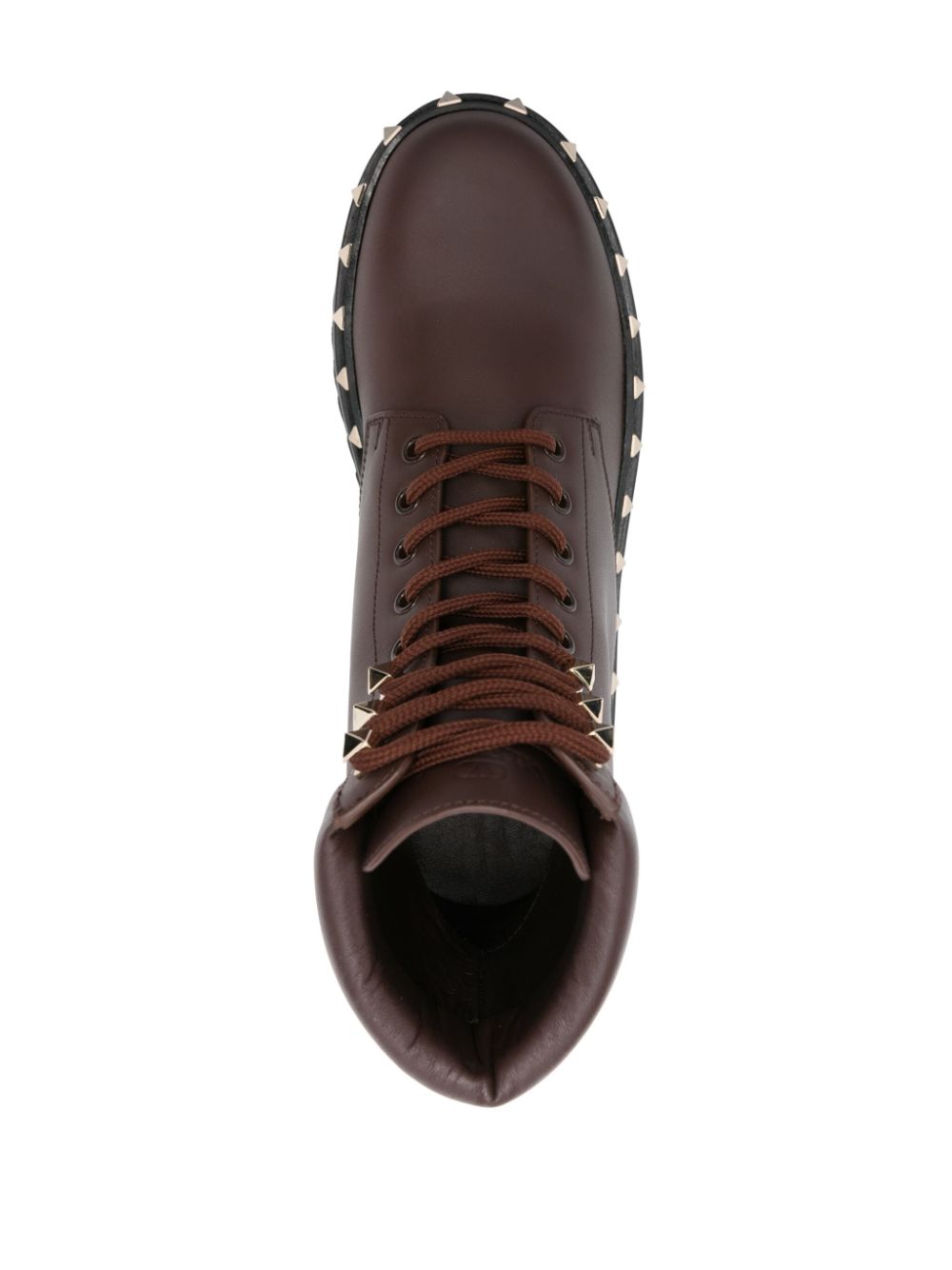 Valentino Garavani Rockstud 50mm combat boots Brown