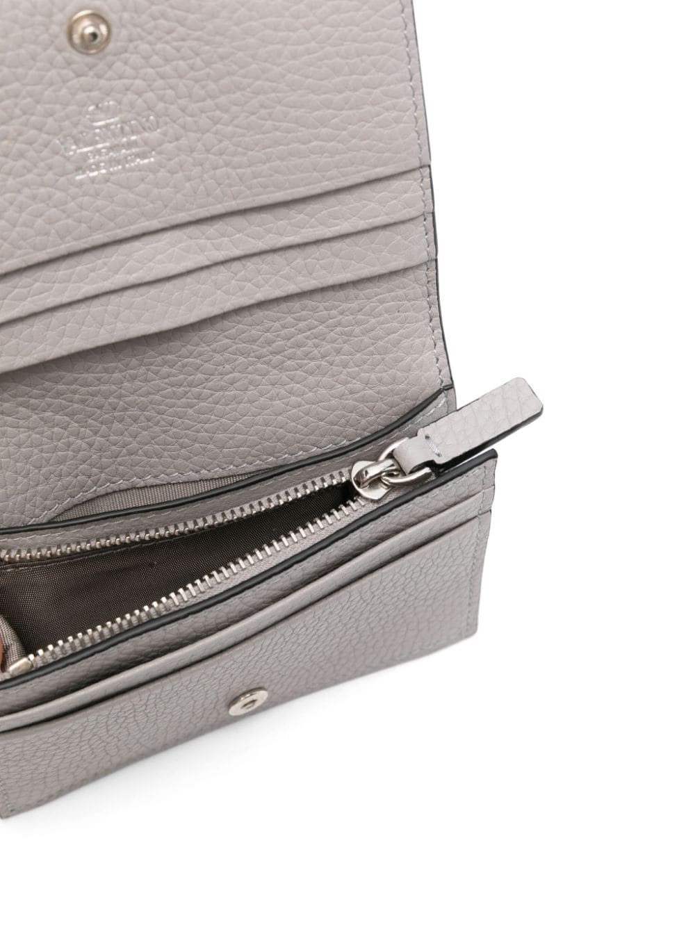 Shop Valentino Rockstud Wallet In Grey