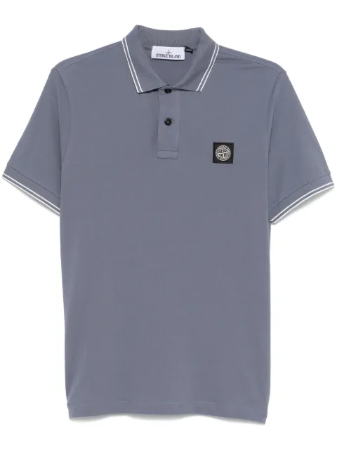 Stone Island Camisa polo com patch de logo
