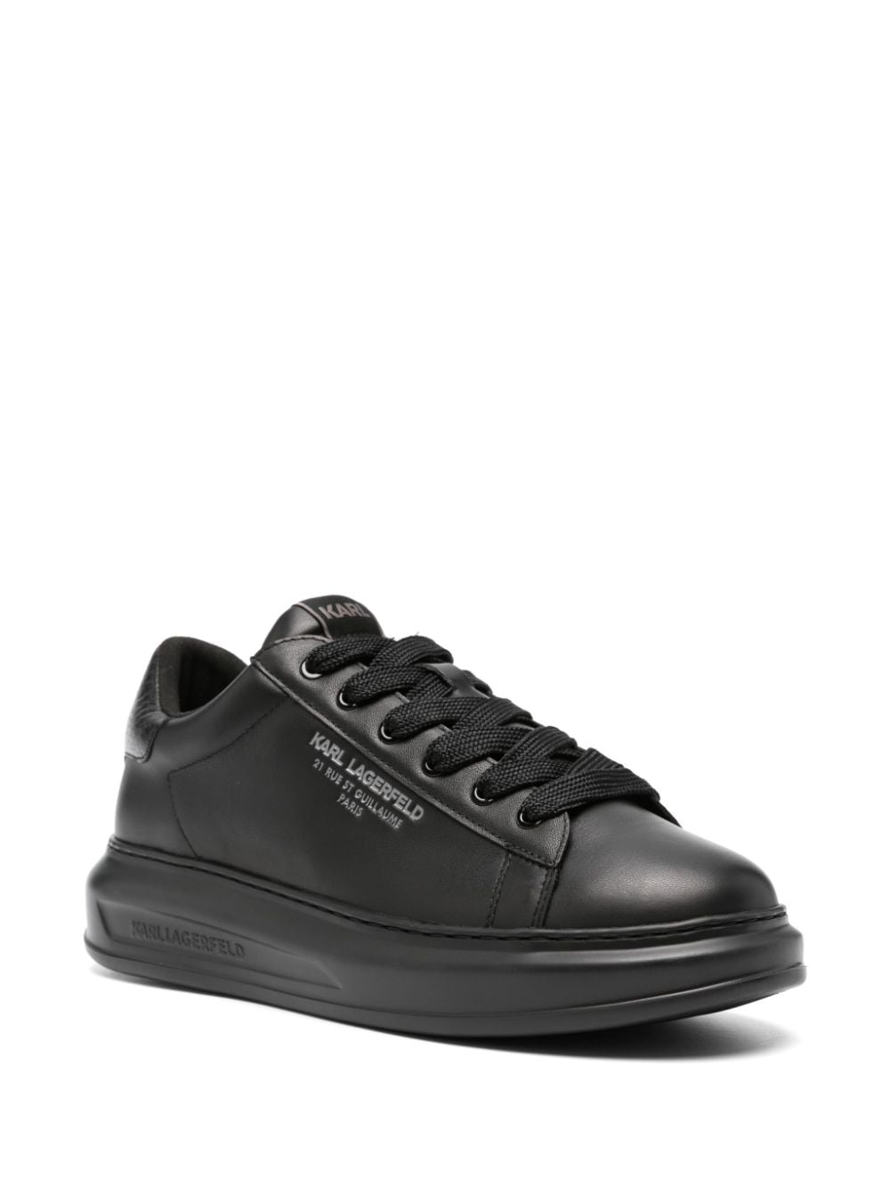 Karl Lagerfeld Python tab sneakers Black