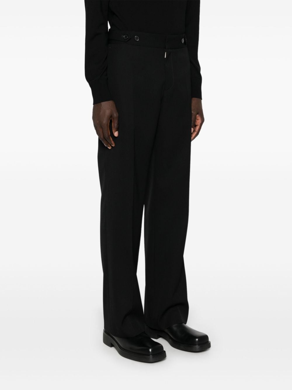 Shop Off-white Straight-leg Trousers In Schwarz