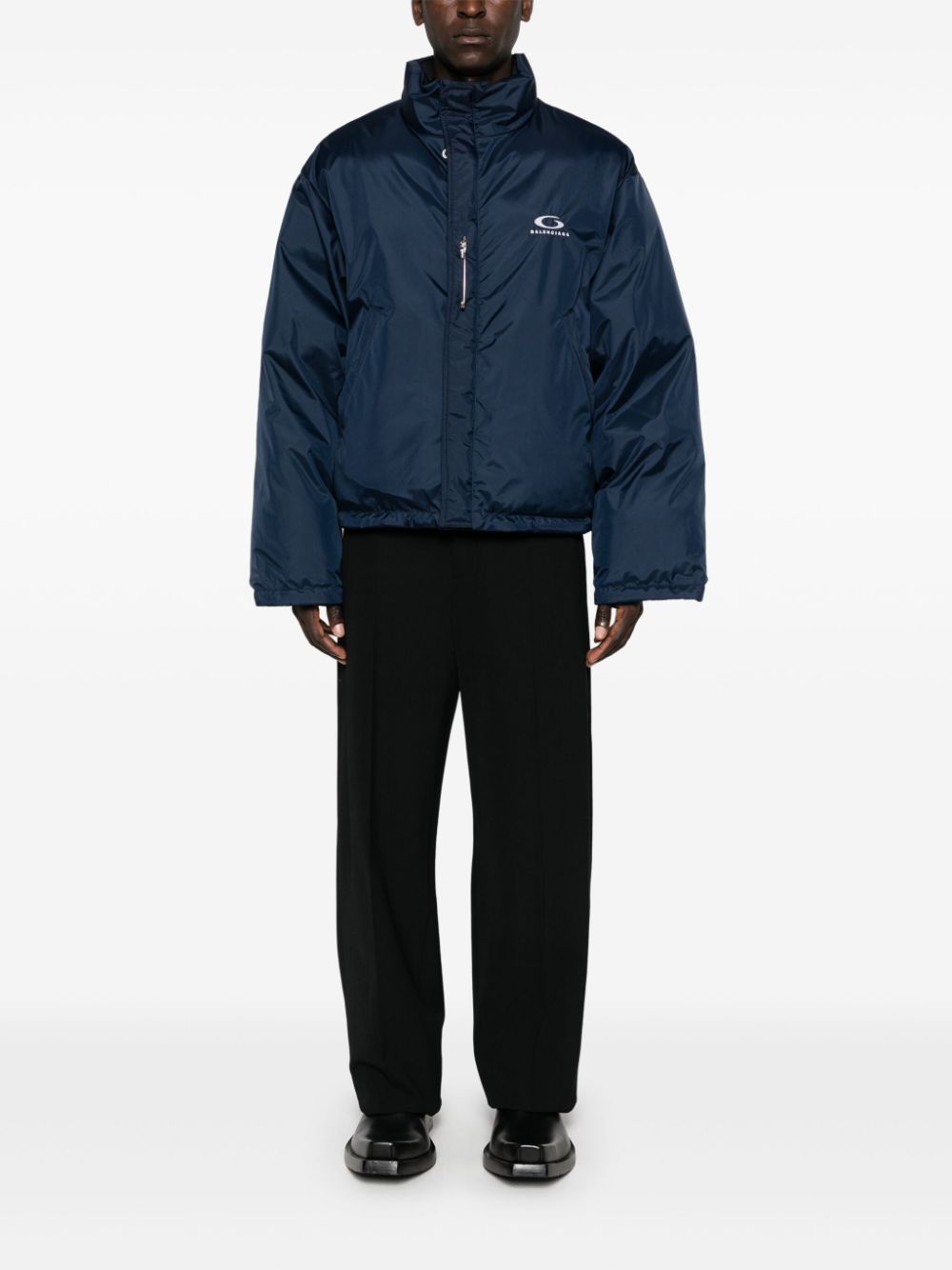 Balenciaga logo-embroidered puffer jacket Men