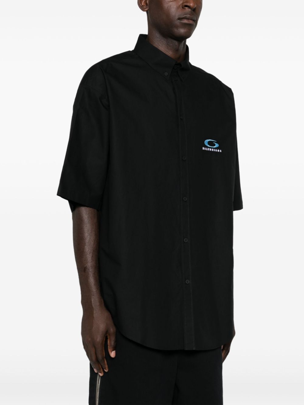 Balenciaga logo-embroidered shirt Men