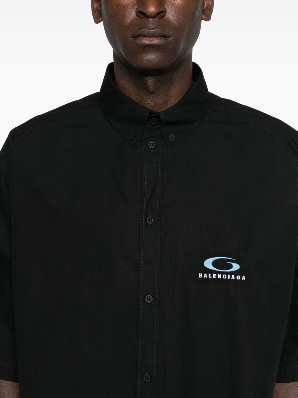 Balenciaga logo-embroidered shirt Men