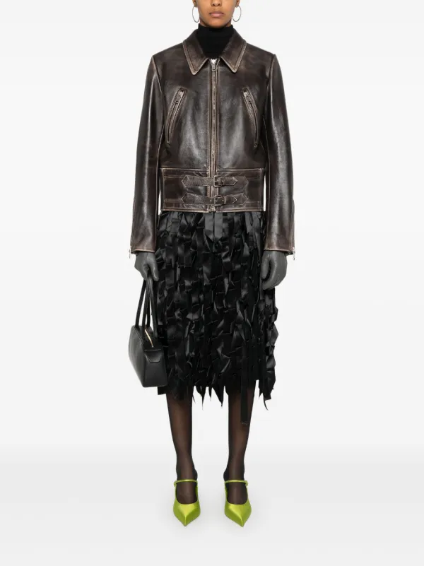 ジャケット・アウター OLD PRADA LEATHER JACKAT Prada Leather Coat | Saks Fifth Avenue