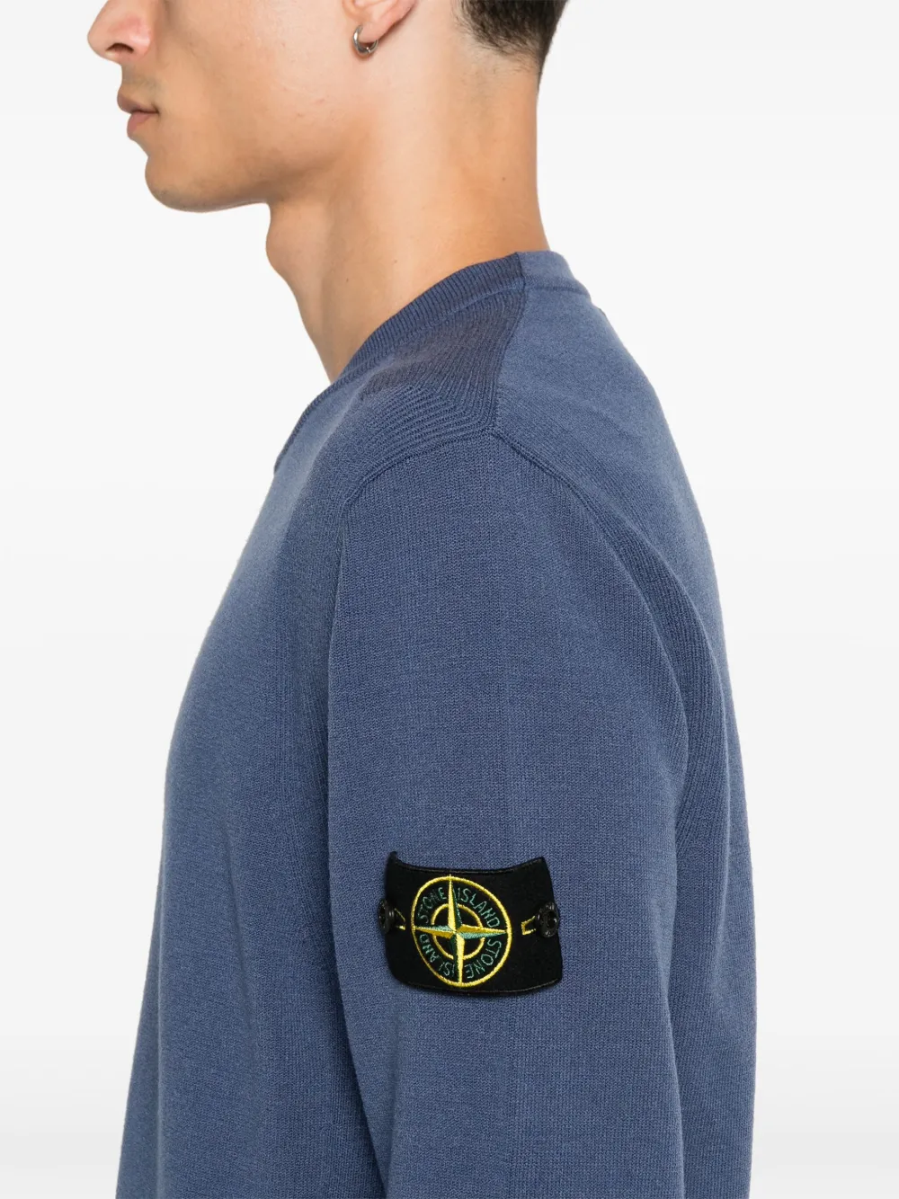 Stone Island Trui met Compass-logopatch Blauw