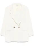 Forte Forte double-breasted corduroy blazer - White