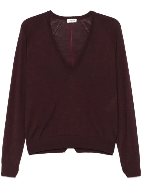 Lanvin pointelle-trim sweater