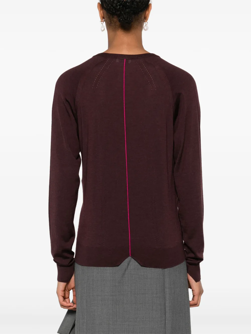 Lanvin Trui met pointelle afwerking Rood