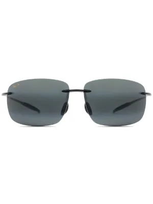 Maui Jim Hookipa スクエアフレーム サングラス | ブラック | FARFETCH JP