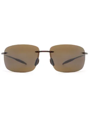 Maui Jim Hookipa スクエアフレーム サングラス | ブラック | FARFETCH JP