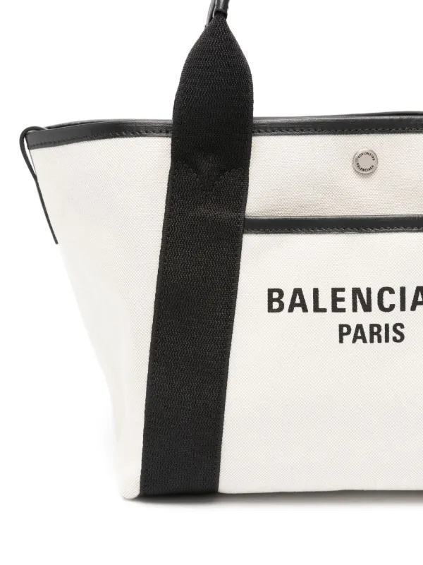 Balenciaga small Biarritz tote bag women Calf Leather Fabric OS Neutrals