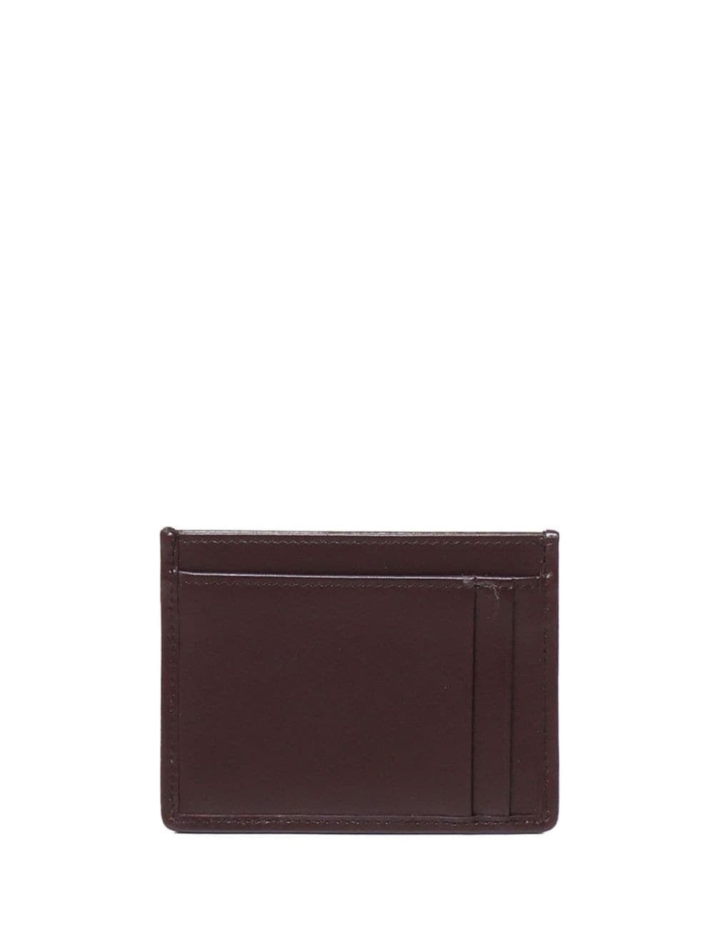 Miu Miu Matelassé leather card holder - Bruin