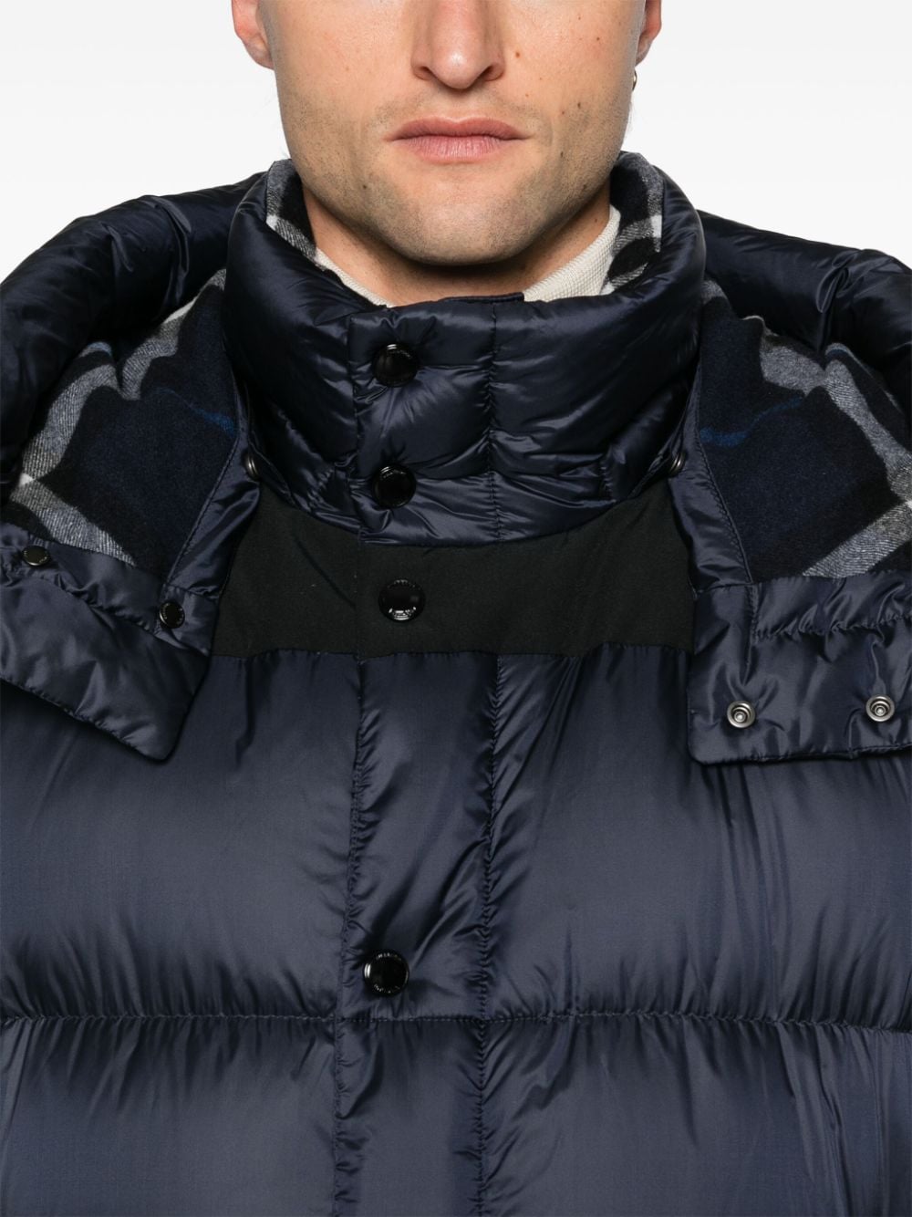 Shop Burberry Quilted Jacket In Blau