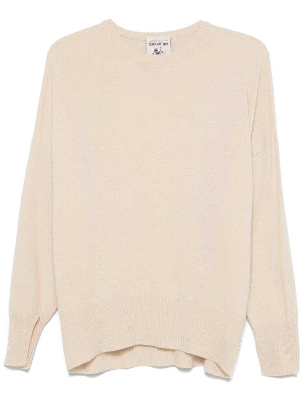 Shop Semicouture Avis Sweater In Neutrals