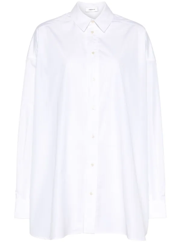 WARDROBE.NYC Cotton Shirt Dress in White