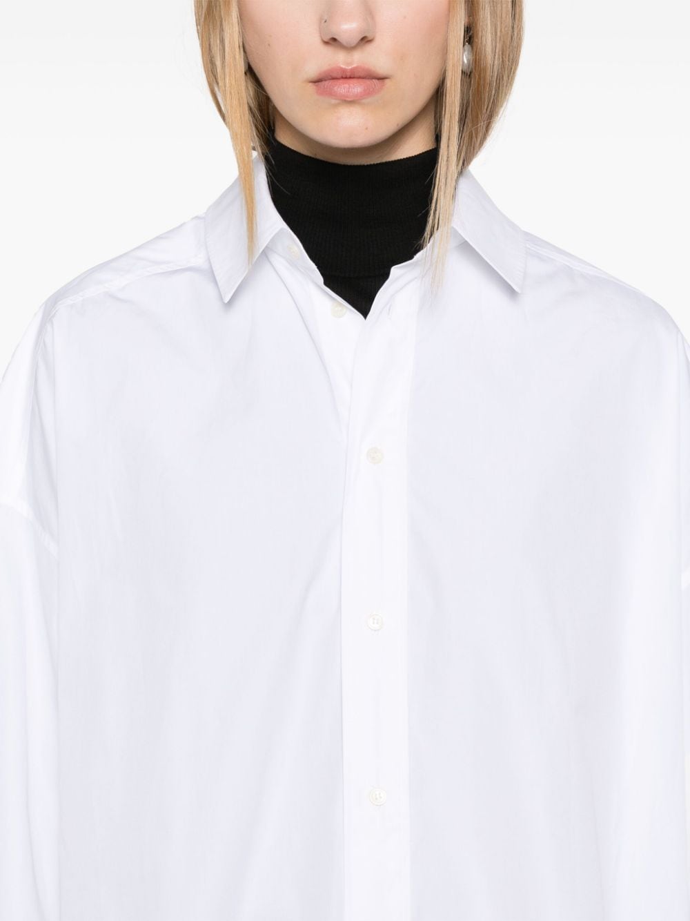 Shop Wardrobe.nyc Cotton Shirt Dress In White