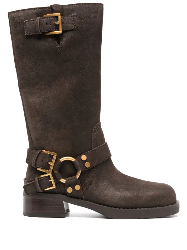 Michael Kors Biker Boots Brown FARFETCH HK