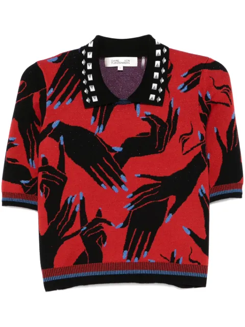 DVF Diane von Furstenberg Antonella knitted top
