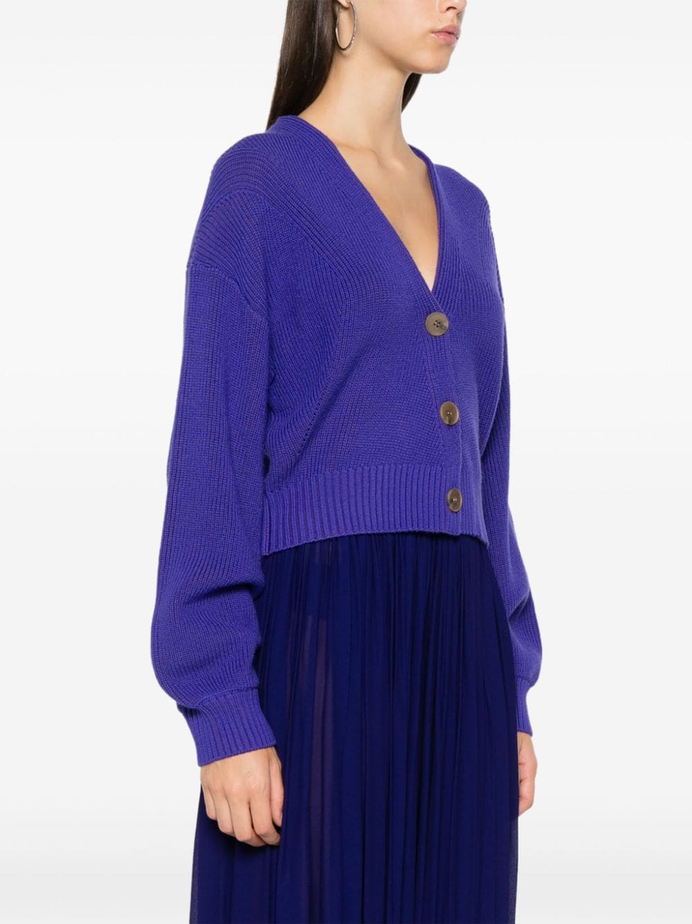 Shop Diane Von Furstenberg Leslie Cardigan In Purple