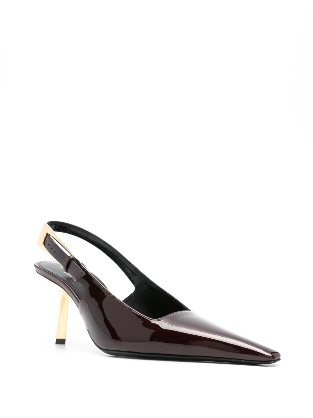 Shop Saint Laurent 80mm Lee Pumps In Brown