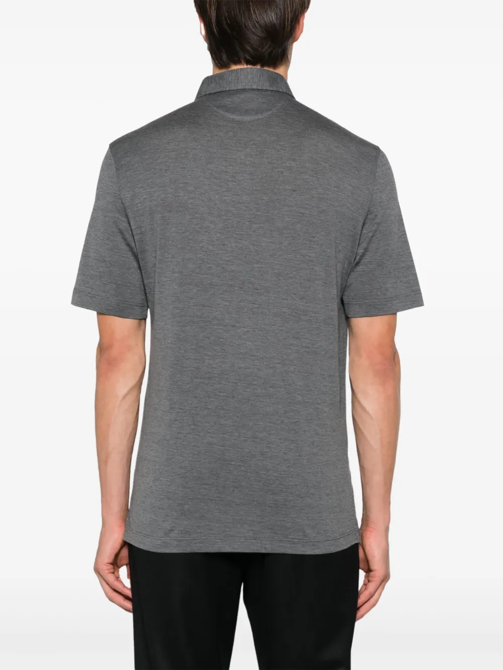Brunello Cucinelli Poloshirt met gemêleerd effect Grijs