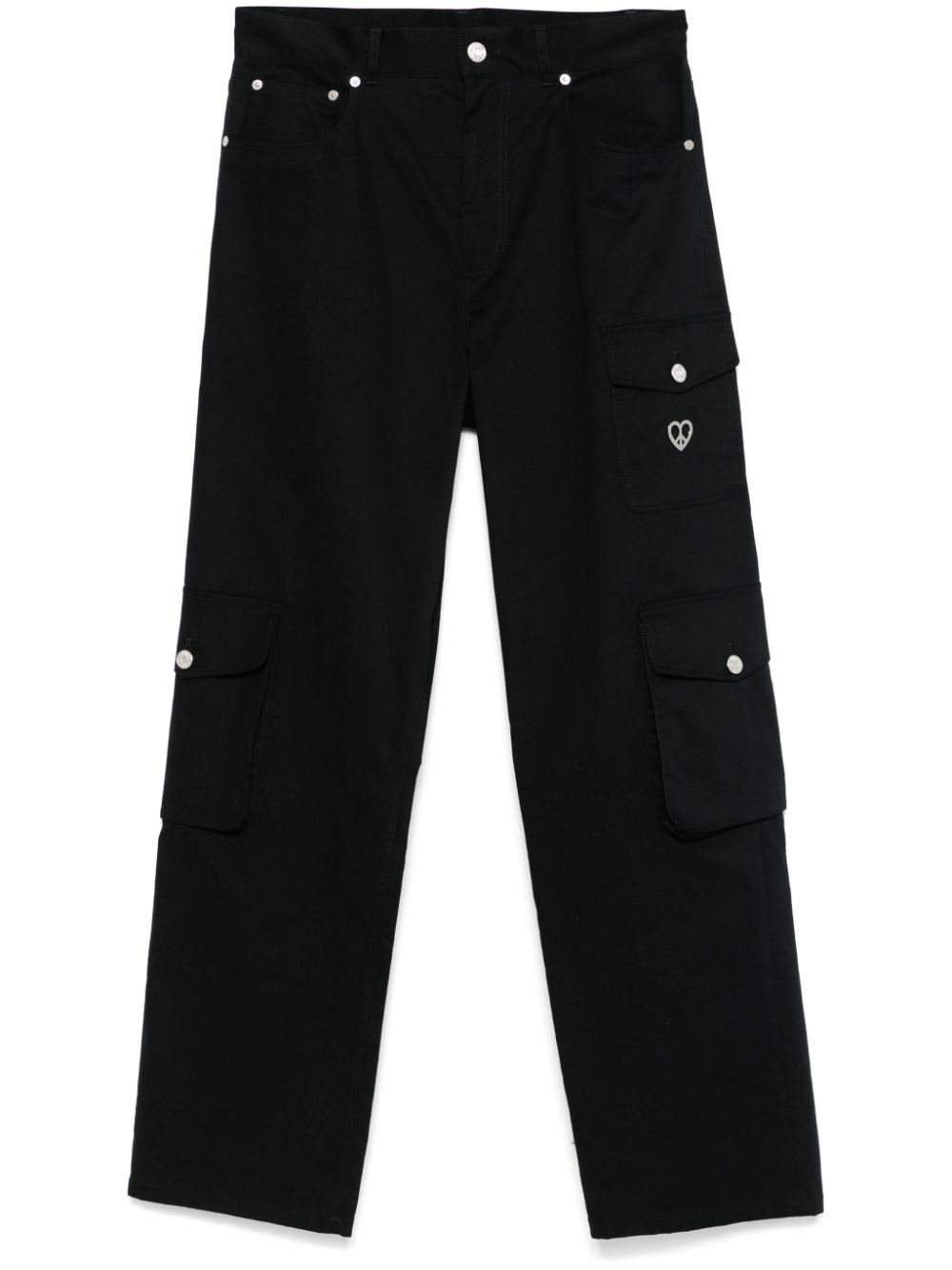 MOSCHINO JEANS gabardine-weave cargo pants – Black