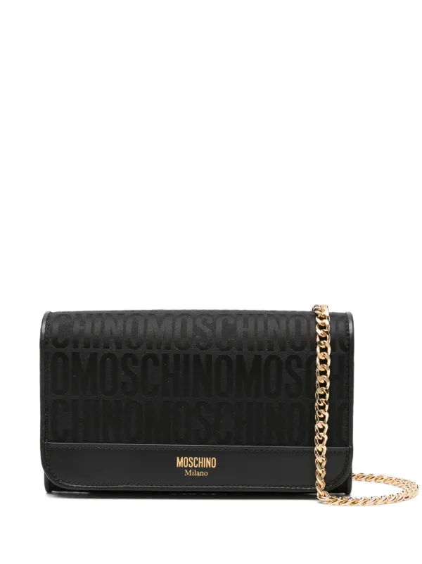 Moschino logo jacquard Wallet Black FARFETCH IE