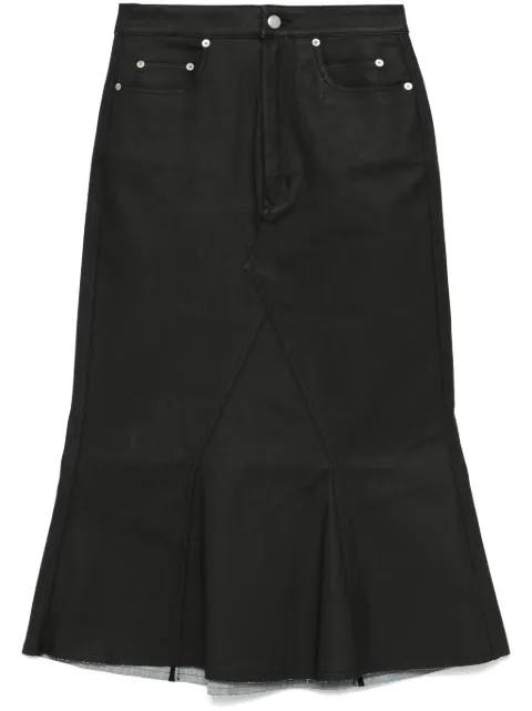 Rick Owens falda midi revestida
